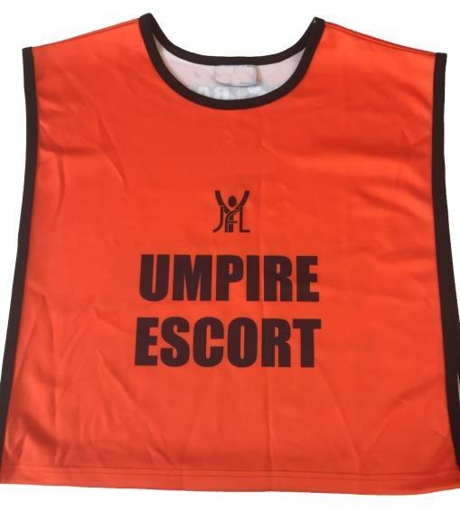 Umpires Escort Objective To ensure the safety of umpires. See YJFL Bylaws Responsibilities An adult Umpire Escort shall be supplied by both the Home Club and the visiting Club.