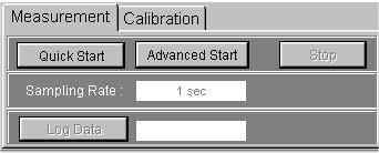 OxyMini Software 25 Control buttons: The way to start a measurement is (A) Calibration of the minisensor with the Calibration Assistant (B) Start Measurement with Assistant (C) Log Data (A)