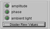 Warning Lights: At the right bottom of the window you can find the amplitude, phase angle and three warning lights.
