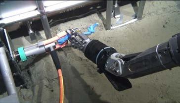 After landing on the seafloor, the HPD moved toward the terminal unit 2D using an ROV-Homer (ID: 93) attached