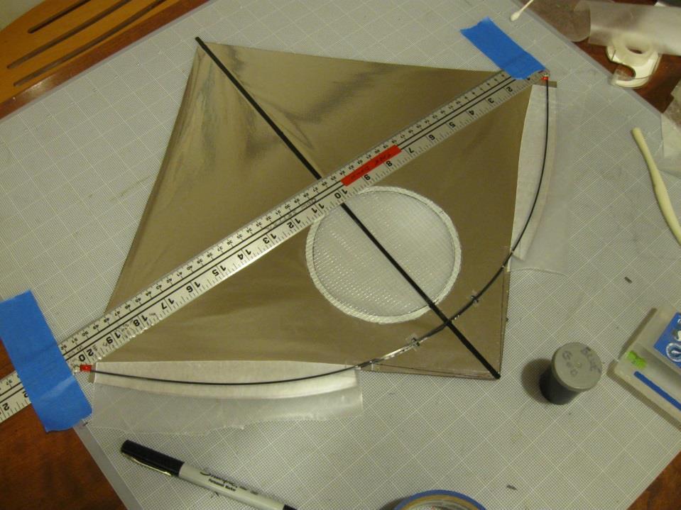 22. Make a cut about ½ inch from the wing tips from the edge of the template into where the outer edge of the bow will be.