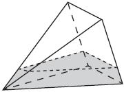 Which pyramid is positioned so that the water level inside the pyramid is in the shape of a triangle? (A) (B) (C) (D) 30.