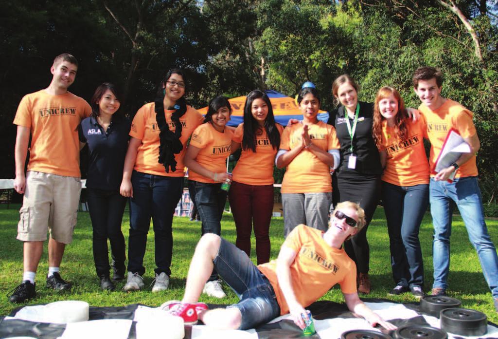 UniCrew Australian Student Leadership Association (ASLA) The team of UniCrew volunteers are the most highly recognised group on campus, not to be missed in their bright orange t-shirts at all major