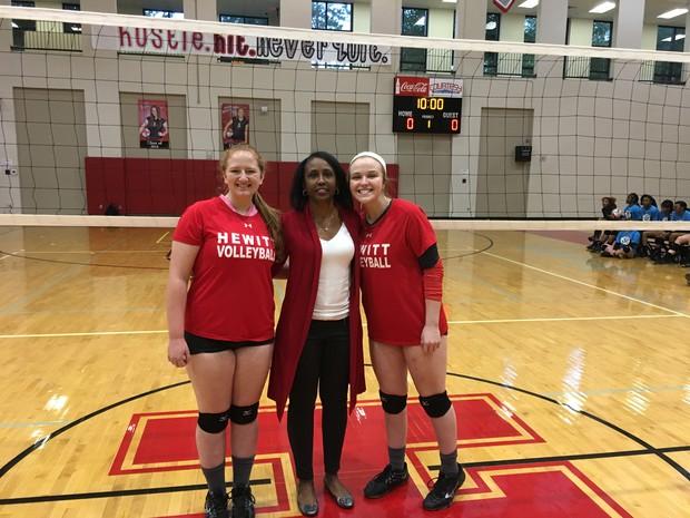 Coach Riggins stated that these two students had been a part of the Volleyball program for six years. The Huskies dropped a back and forth match to Shades Valley.