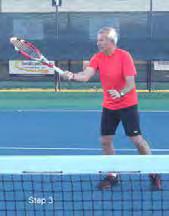 This shot can also be executed from the base line when the opponent is expecting a deep return of a serve.
