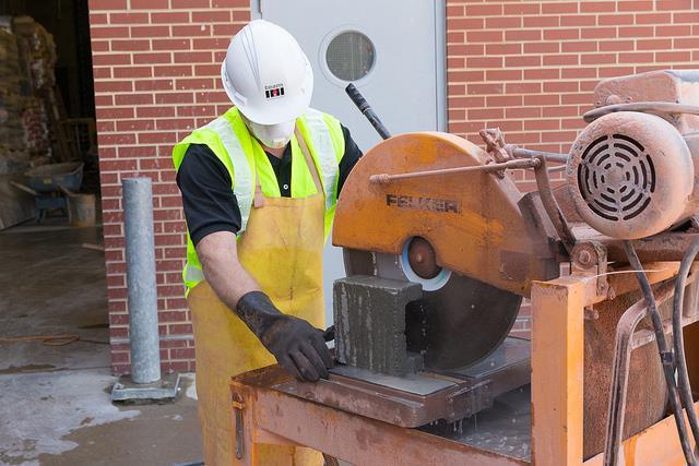 Wet Methods Use saw equipped with integrated water delivery system that continuously feeds water to the blade.