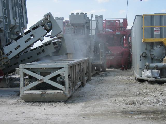 Applicability to Oil and Gas NIOSH Study: 8 Primary Points of Dust Generation 1. Release from top hatches, sand movers 2. Transfer belt under sand movers 3. Site traffic 4.