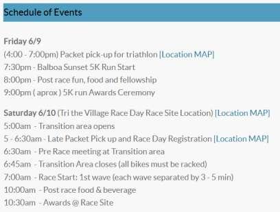 Event Schedule Event Procedure Start Area and Wave starts. The Start line is scheduled to be approximately 100 ft wide.
