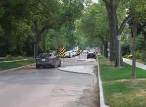 In both new and mature neighbourhoods, traffic calming can be applied to help reinforce the intended speed and use of a street.