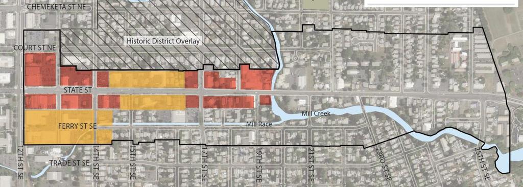 West End Nodal Focus with Southern Addition Two concentrated mixed-use centers on the west end with less
