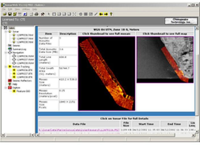 Mosaic Sotare Sonar-Web generates near real-time sonar mosaics, reports and sonar websites. See how easy it is to build at-sea sonar mosaics from ALMOST ANY SIDESCAN or SUBBOTOM data source.