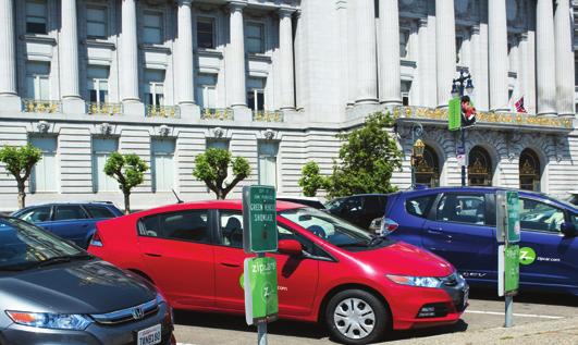 On-street Vehicle Share The SFMTA has operated an On-Street Shared Vehicle Permit Program since 2011. Currently, there are 202 spaces permitted to Getaround, Zipcar, Maven and U-Haul.