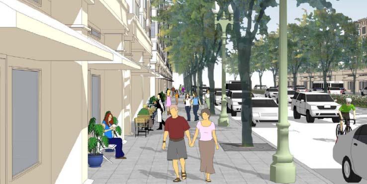 improvements Pedestrian district enhancements