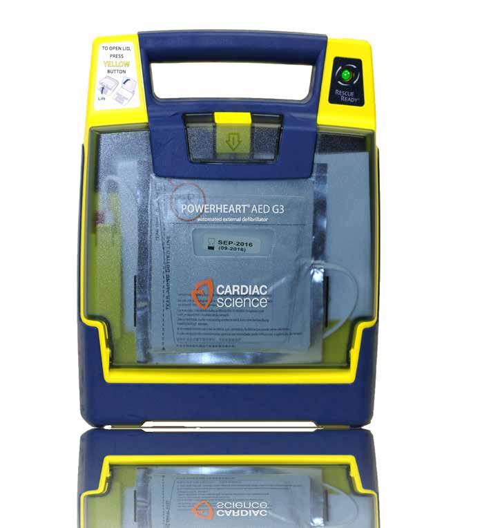 Features for Cardiac Science Powerheart G3 Plus Package Adult Pediatric Option 4 Year Battery Carry Case RespondER /CPR Pack Wall Cabinet Features: No buttons on the fully-automated version (only one