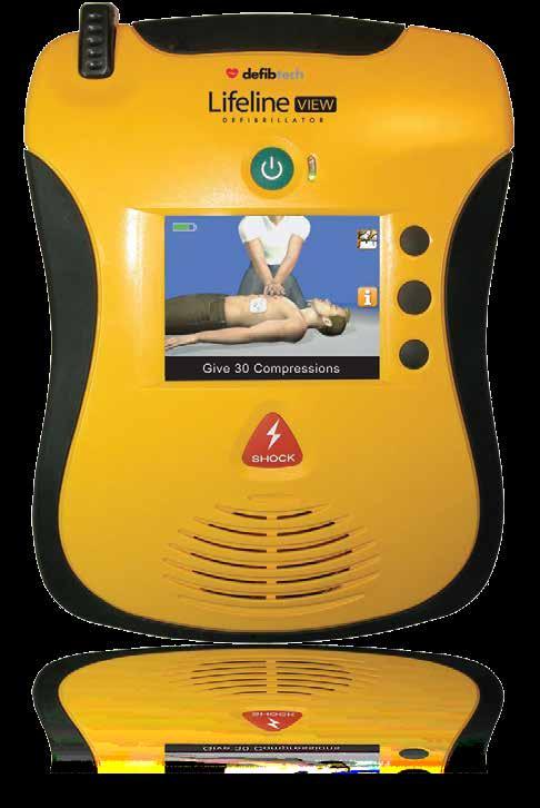 Features for Defibtech Lifeline VIEW Features: Full-color video screen displays CPR coaching and defibrillation Real time protocol selection allows the user to instantly switch between rescue
