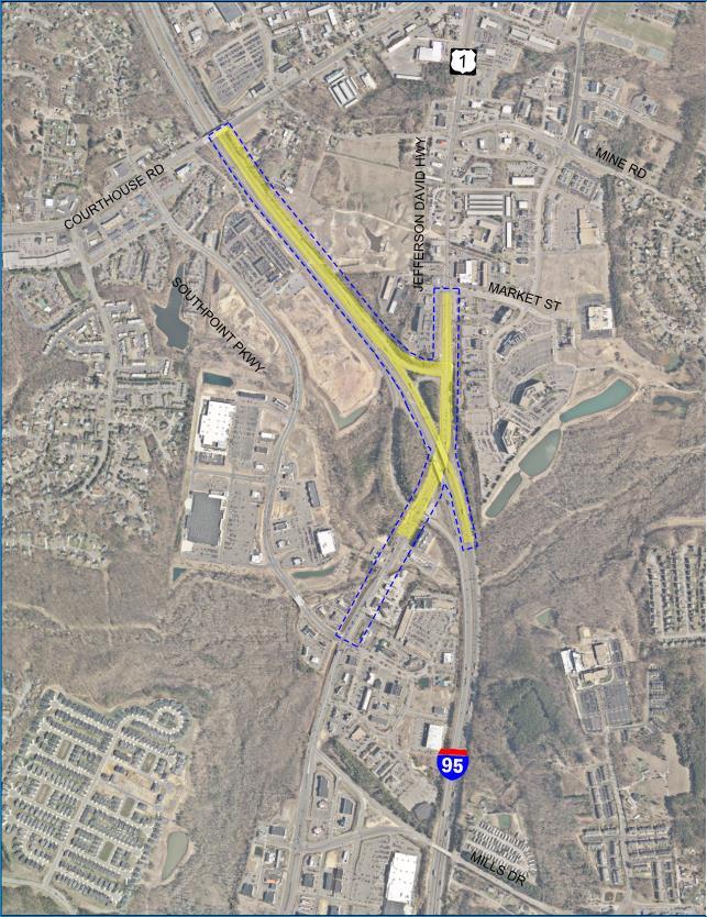 The purpose of this study is to identify a proposed improvement at the US 1 and I-95 interchange that will mitigate existing congestion and safety issues on US 1 and I-95.
