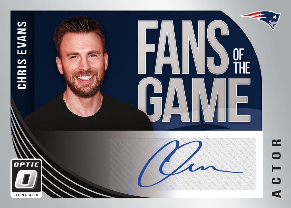 Fans of the Game Autographs is a set that showcases actors, athletes & household names that enjoy watching the NFL just as much as the