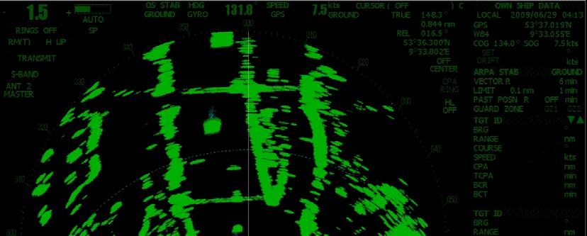 CSCL EUROPE BELUGA MEDITATION KAGU TRANSANUND AURORA Figure 11: Radar picture from the TRANSANUND at 041341 10 The following information was provided by the radar pilot during the loop at 0414: