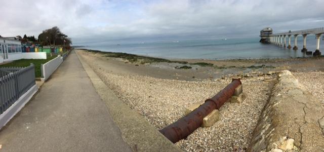 Revetment facing north from the life boat station 3.