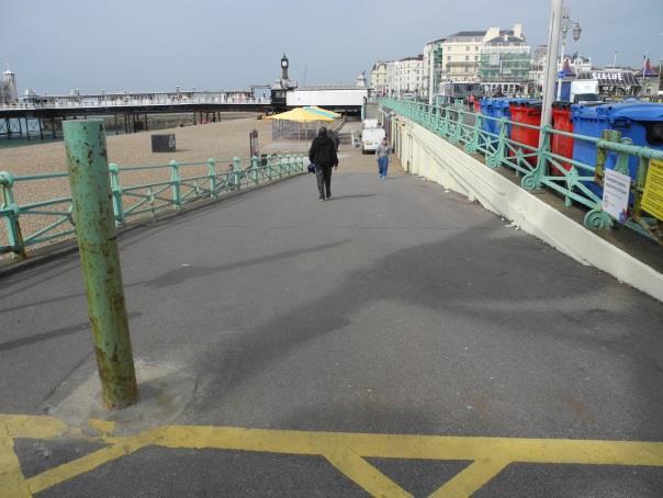 The pavements are smooth even surfaces however the access ramp is quite steep so take extra caution when using this. LOCAL SERVICES RADAR toilets can be found in in select locations within Brighton.