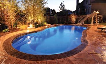 It s not about offering 50 types of pools, it is about offering classic and innovative styles that work well in residential environments says Kerry when talking about the Leisure Pools styles.