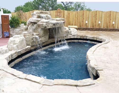 space inside the pool main entry/exit steps deep end swim out (optional spa seat) Tuscany 29 5 7 2 6 family play bench (2 ft.