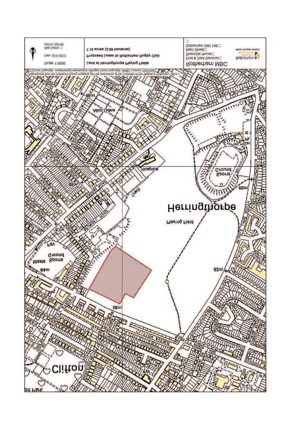 PHOENIX RUFC Figure 1 - Location of Proposed Rotherham
