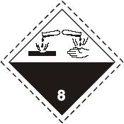 Hazard labels (DOT) : 8 - Corrosive Packing group (DOT) DOT Packaging Non Bulk (49 CFR 173.xxx) : 202 DOT Packaging Bulk (49 CFR 173.xxx) : 242 DOT Symbols DOT Special Provisions (49 CFR 172.