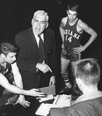 94 COACHES OF ALL-TIME FINAL FOUR APPEARANCES Photo by Rich Clarkson/NCAA Photos Indiana coach Branch McCracken argued with the scorer over the amount of fouls on Kansas center B.H. Born during the 1953 championship game in Kansas City, Missouri.