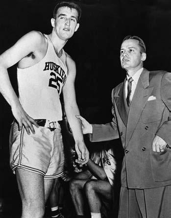 102 COACHES OF ALL-TIME TOURNAMENT COACHES AP Photo/NCAA Photos Washington coach Tippy Dye gave some advice to his star player, Bob Houbregs, during the 1953 Final Four.