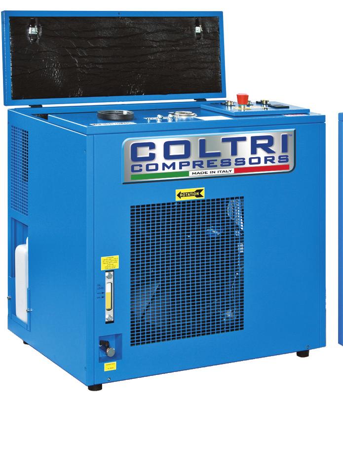 COLTRI / NUVAIR COMPACT EVO HP COMPRESSOR The Compact Series includes a semi-sound proofed filling station.