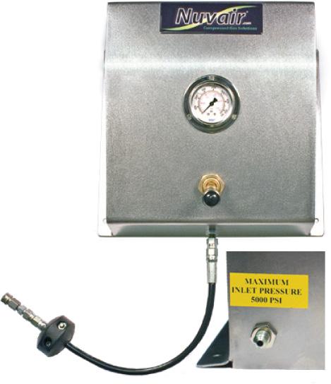 An optional pressure regulator can be mounted on the fill station or on the storage tank. Features include: 8.