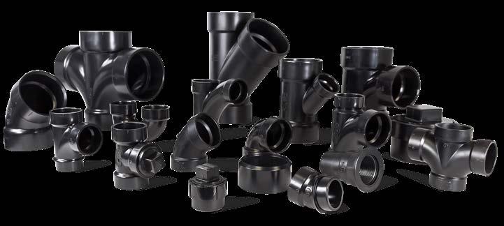 ABS-DWV PIPE & FITTINGS Acrylonitrile Butadiene Styrene (ABS) pipe and fittings are used for drain, waste, and vent