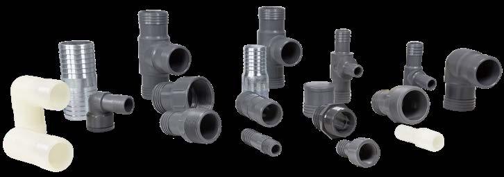 PLASTIC & STEEL INSERT FITTINGS Insert fittings are used with polyethylene (PE) pipe in buried cold water applications only, such as irrigation, residential lawn sprinkler systems, water service