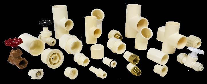 CPVC PIPE & FITTINGS Chlorinated Polyvinyl Chloride (CPVC) pipe and fittings are used within buildings for potable hot and cold water distribution from the water meter to fixtures.