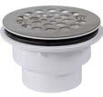 PVC ROOF DRAIN ASSEMBLY (W/GRAVEL GUARD GRATE) For use on flat roof buildings for roof drainage.