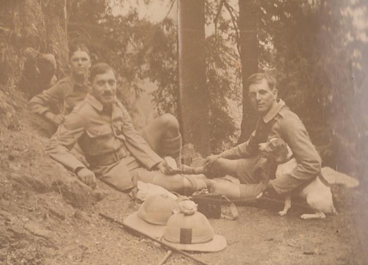 Spencer (right) in the Himalayan foothills According to the regimental history, in the winter of 1914-15 the 5 th sent several companies on tours through parts of the Punjab to