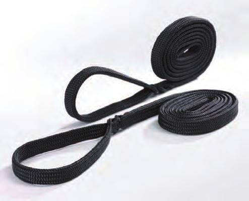 working stretch < 2 % maximum breakload at lowest weight LIROS-Heat-Stretch-System round and safe Application examples LIROS Coating System 205 Silver Dyneema SK99 16-plaited, coated single double