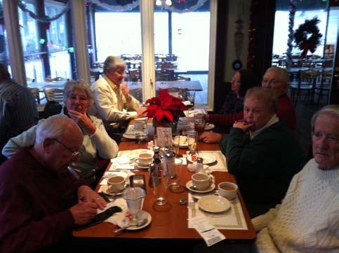 Christmas Luncheon Cloud Kings members gathered together at the Longwood Family Restaurant