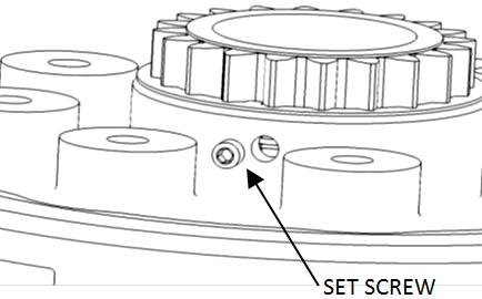 Install the set screw. Use some of the included red Loctite 262 on the threads of the set screw.