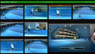The SMART Production solution uses up to six cameras on remote heads, which automatically track both the players and court lines to recreate the angles and shots you would expect to see from a