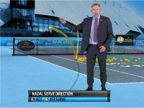 Whether it is the broadcaster s talent facing up to different serves or discussing shot placement, it can now happen