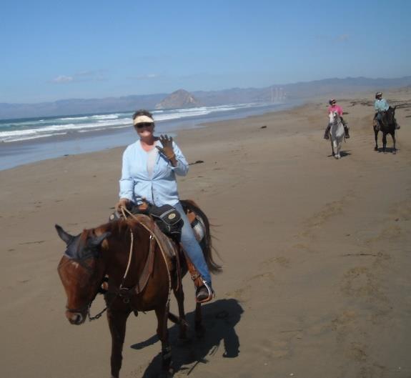 While some riders partook in the Obstacle Course on Saturday, Oct 6, our MMR riders; Norma Jean, Peggy and Jodee took off to ride the dunes to the beach to see how NJ's horse