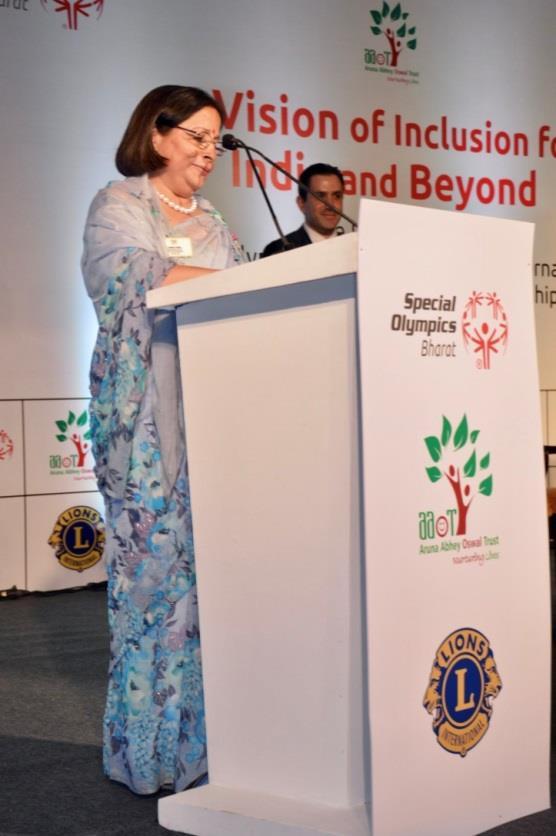 Aruna Oswal, International Director of Lions Clubs International and Founder of the Aruna Abhey Oswal Trust, stands steadfast in her commitment for a fully inclusive India :We stand by special