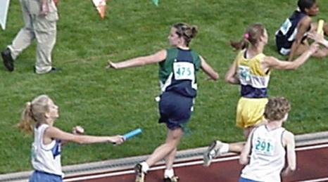 3200m Relay exchange at the State Finals in 2002 2004 Lisa LaPerriere 9 th Long Jump 2005 Tanisha Johnson 11 th Long Jump, High Jump 2006 Tanisha Johnson 12 th Long Jump,