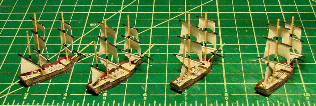 They looked pretty good at this point, but the rigging is the feature that really makes an impression on the game table.