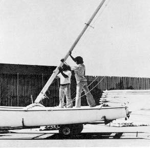 See Figure 19. 7. Secure the base of the stay adjuster to the anchor pin on the respective hull. Figure 18 9.