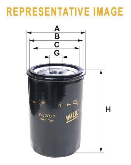 WL7523 Oil Filter TECHNICAL SPECIFICATIONS DIMENSIONS [mm] : A: 76,5 B: C: D: E: F: G: M 22X1,5 H: 77,8 OE/OEM COMPARATIVE NUMBER FORD BK2Q-6714-AA Car-In