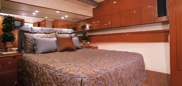 Master Stateroom (above): The master stateroom with a queen-sized island bed is on the port side.