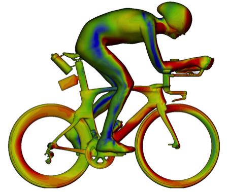 The starting points for fluid dynamics analysis were: - Bolide TT shape as baseline. Bolide TT aerodynamic was used as starting point and as benchmark to design the Bolide TR+ frame shape.